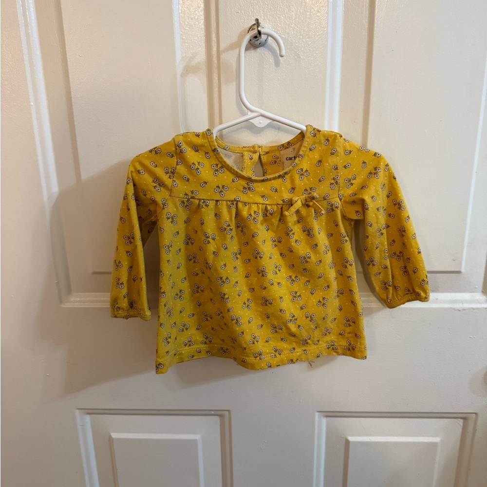 Carter's Yellow Floral Long Sleeve Tee